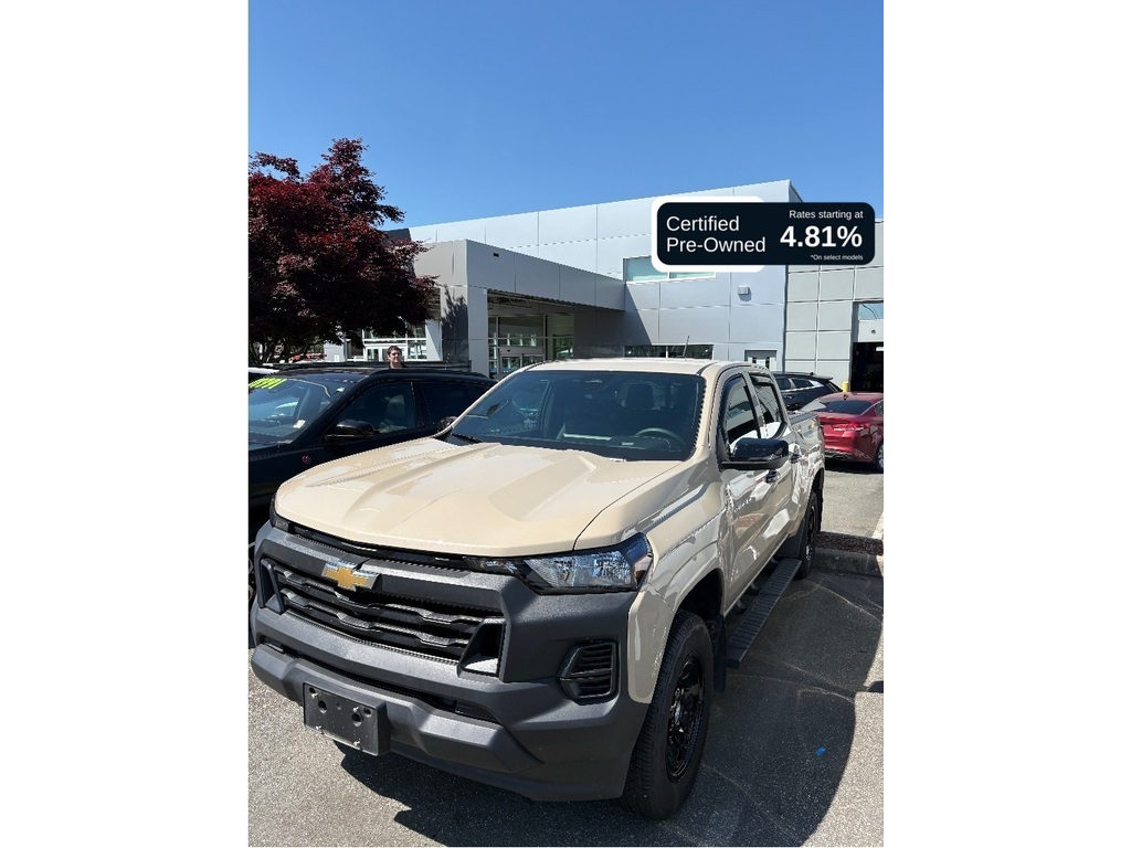 Sand Dune Metallic 2024 Chevrolet Colorado Work Truck Crew Cab 4WD Pickup Truck Four-Wheel Drive