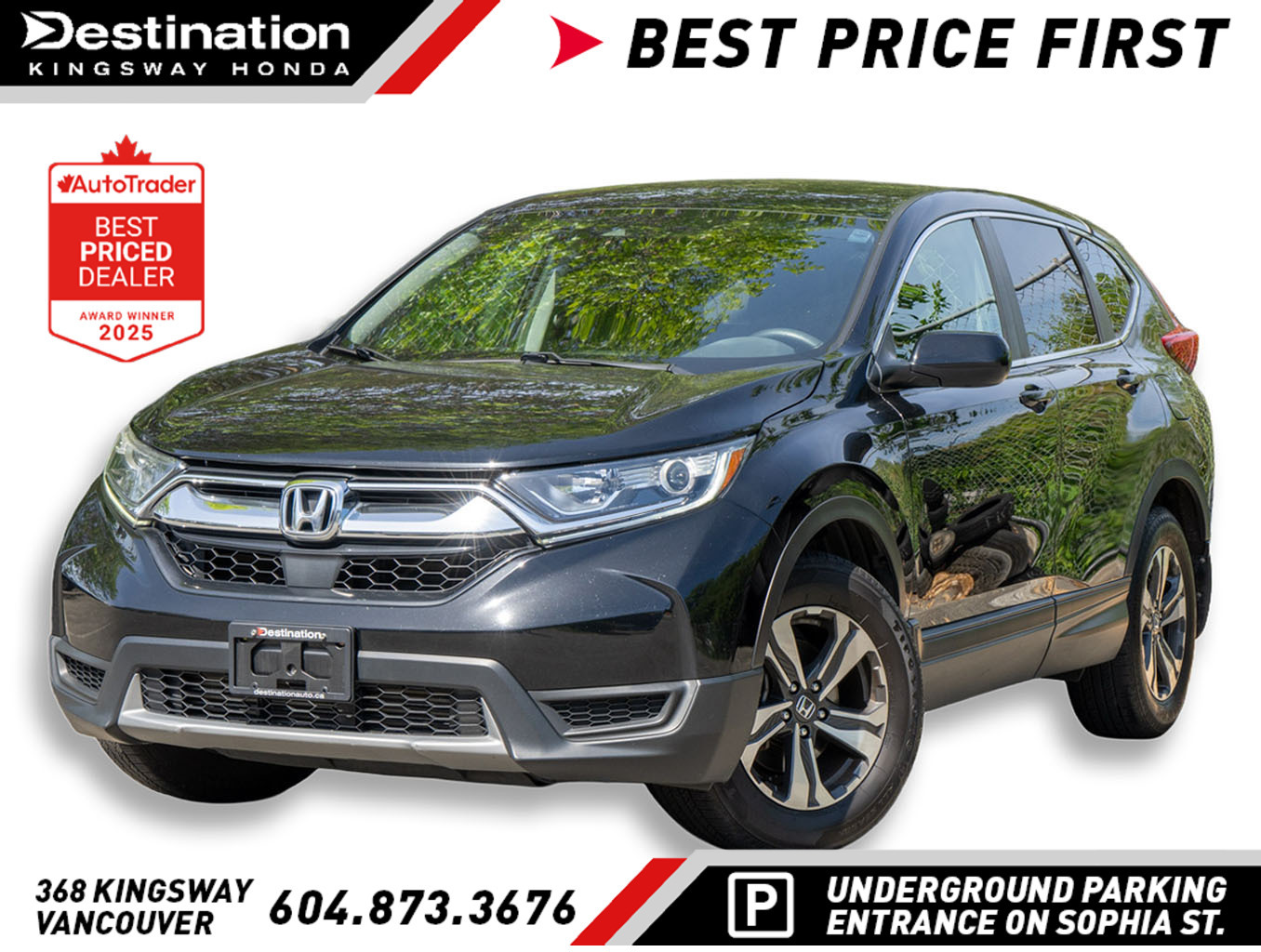 Crystal Black Pearl 2019 Honda CR-V LX AWD SUV / Crossover All-Wheel Drive Automatic