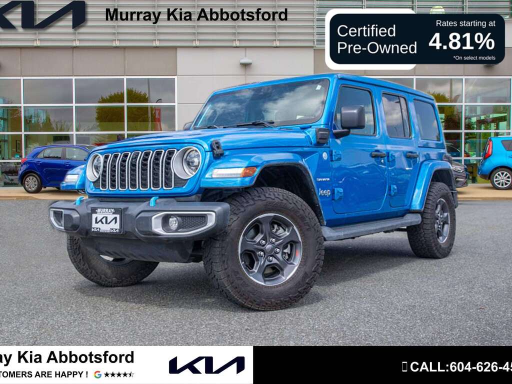 Hydro Blue Pearl 2024 Jeep Wrangler 4xe Sahara 4WD SUV / Crossover Four-Wheel Drive Automatic