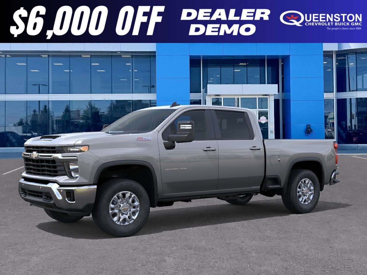 Gray 2026 Chevrolet Silverado 2500HD LT Crew Cab 4WD Pickup Truck Four-Wheel Drive Automatic