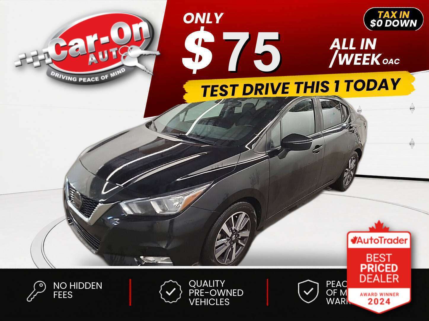 2021 Nissan Versa $0 DOWN $75/WEEK ALL IN