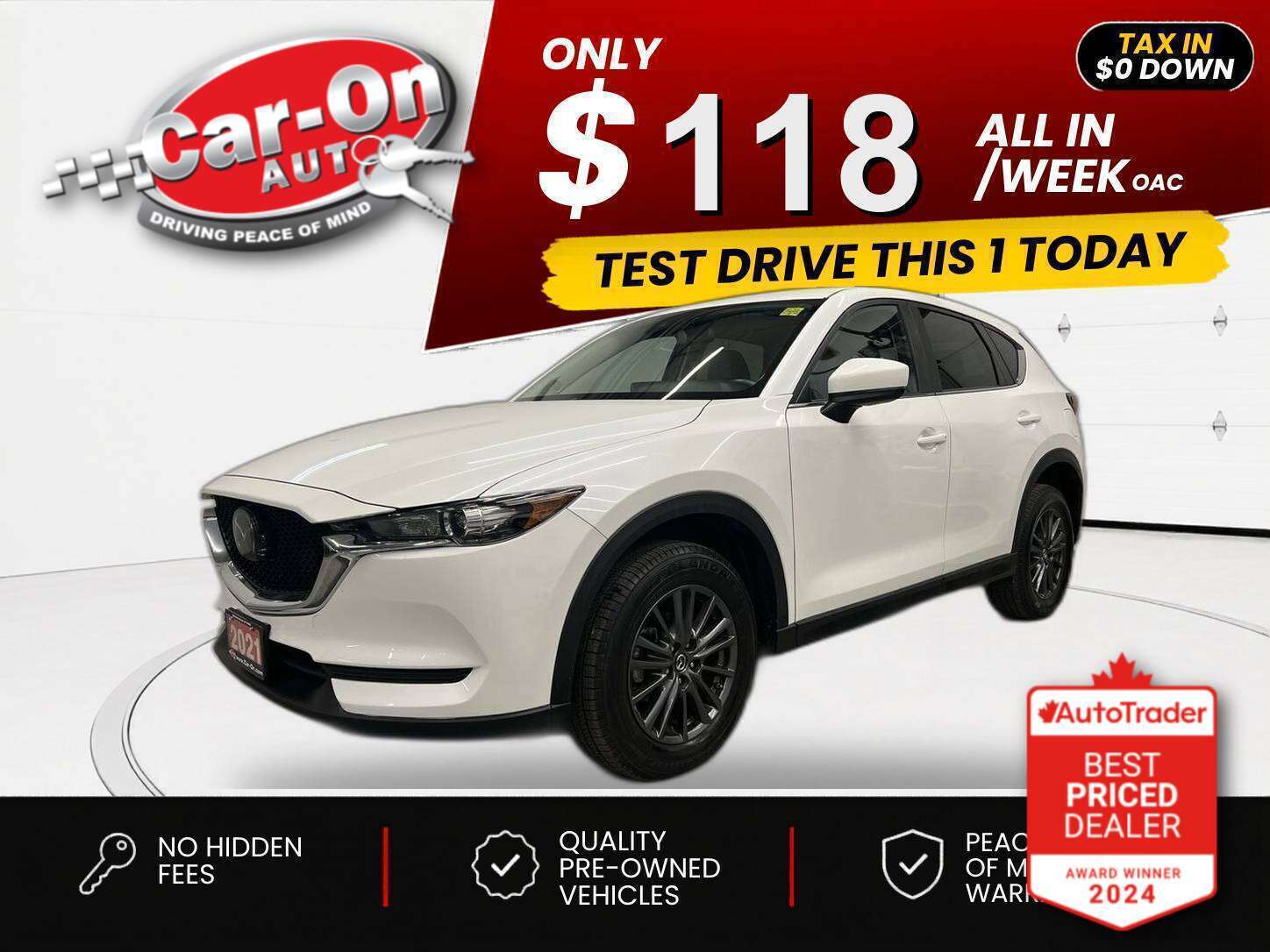 2021 Mazda CX-5 $0 DOWN $118/WEEK ALL IN