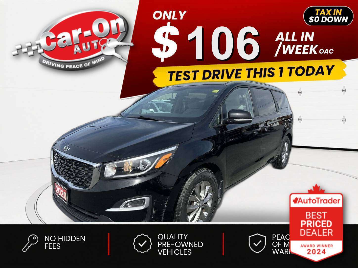Black 2020 Kia Sedona Automatic