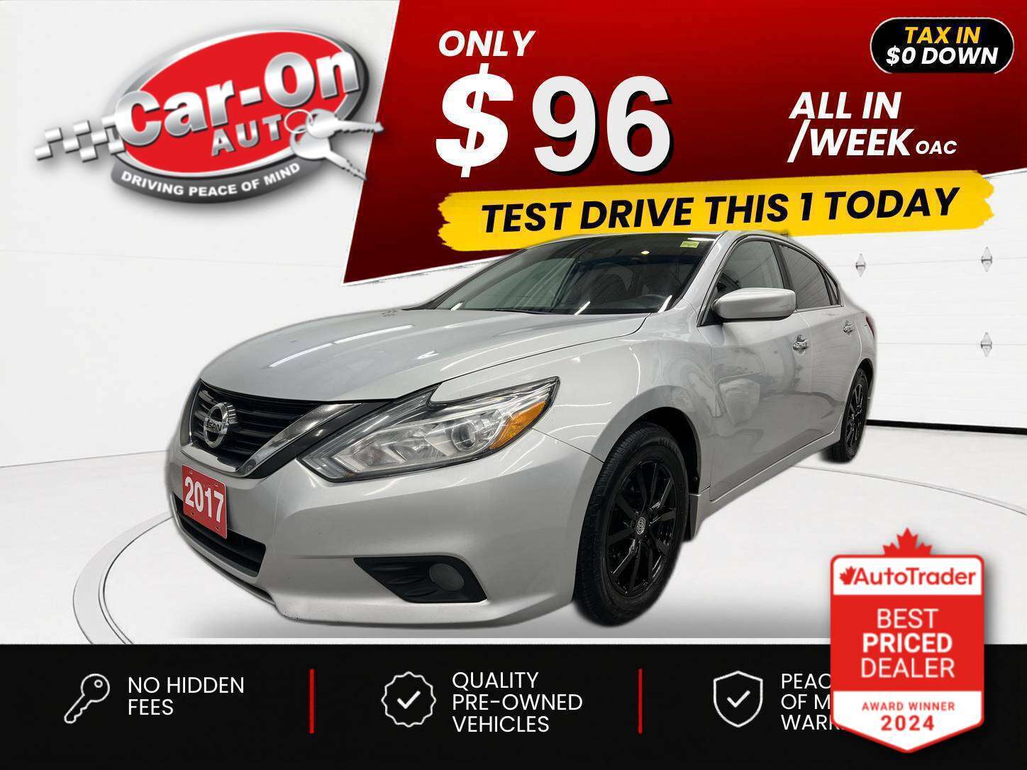 Silver 2017 Nissan Altima Sedan Front-Wheel Drive Automatic