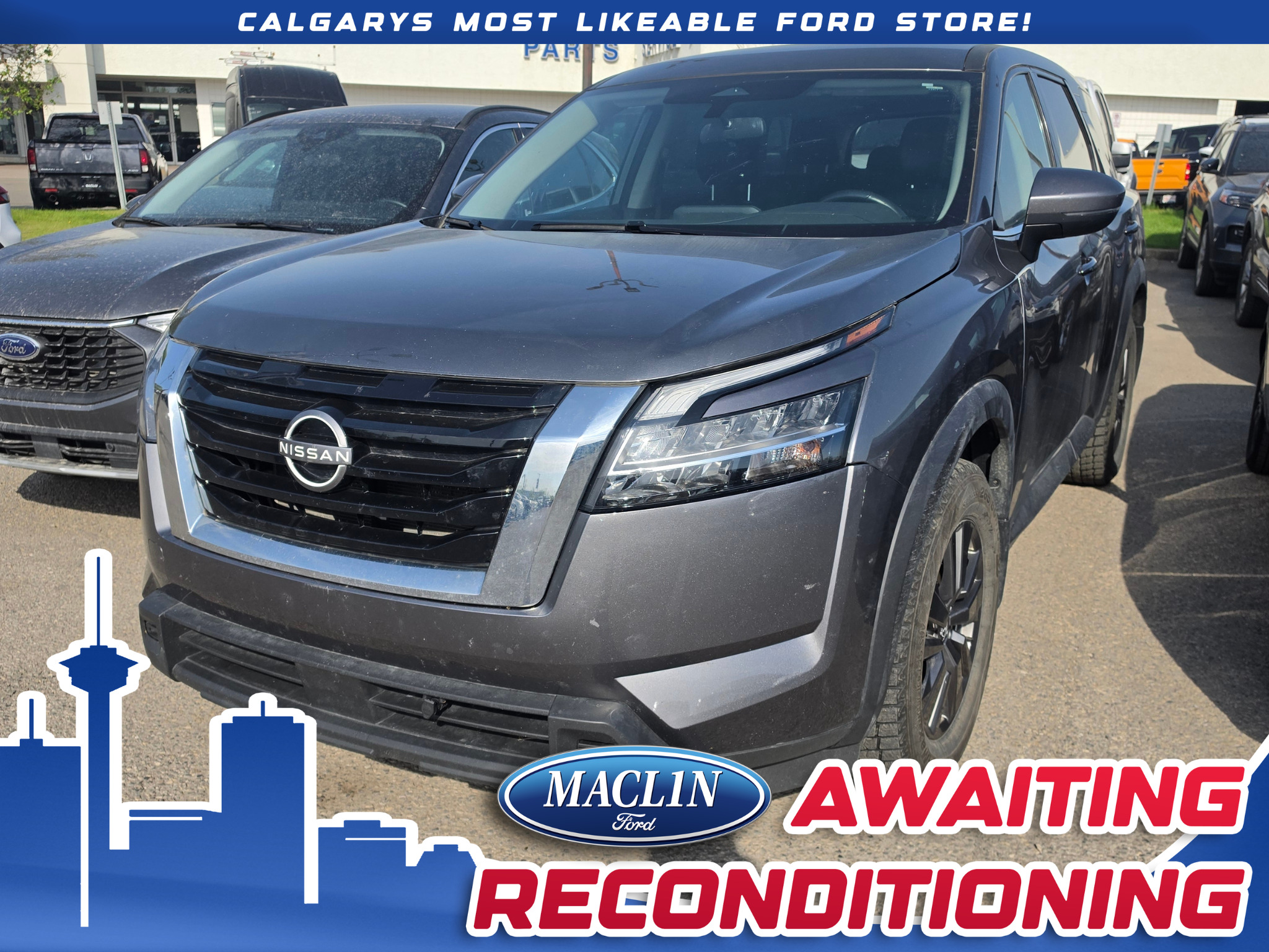 Gray 2022 Nissan Pathfinder S 4WD SUV / Crossover All-Wheel Drive 9-Speed Automatic