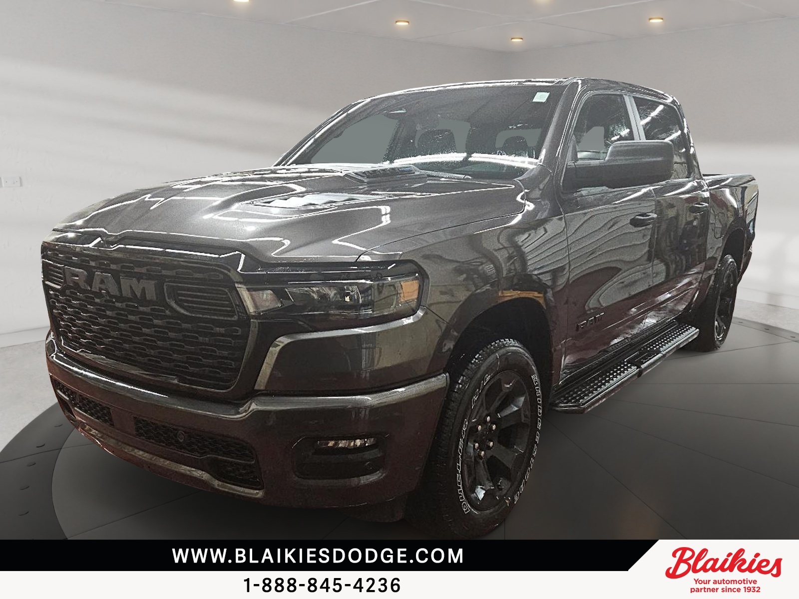 Gray 2026 RAM 1500 Express Crew Cab 4WD Pickup Truck Four-Wheel Drive 8-Speed Automatic