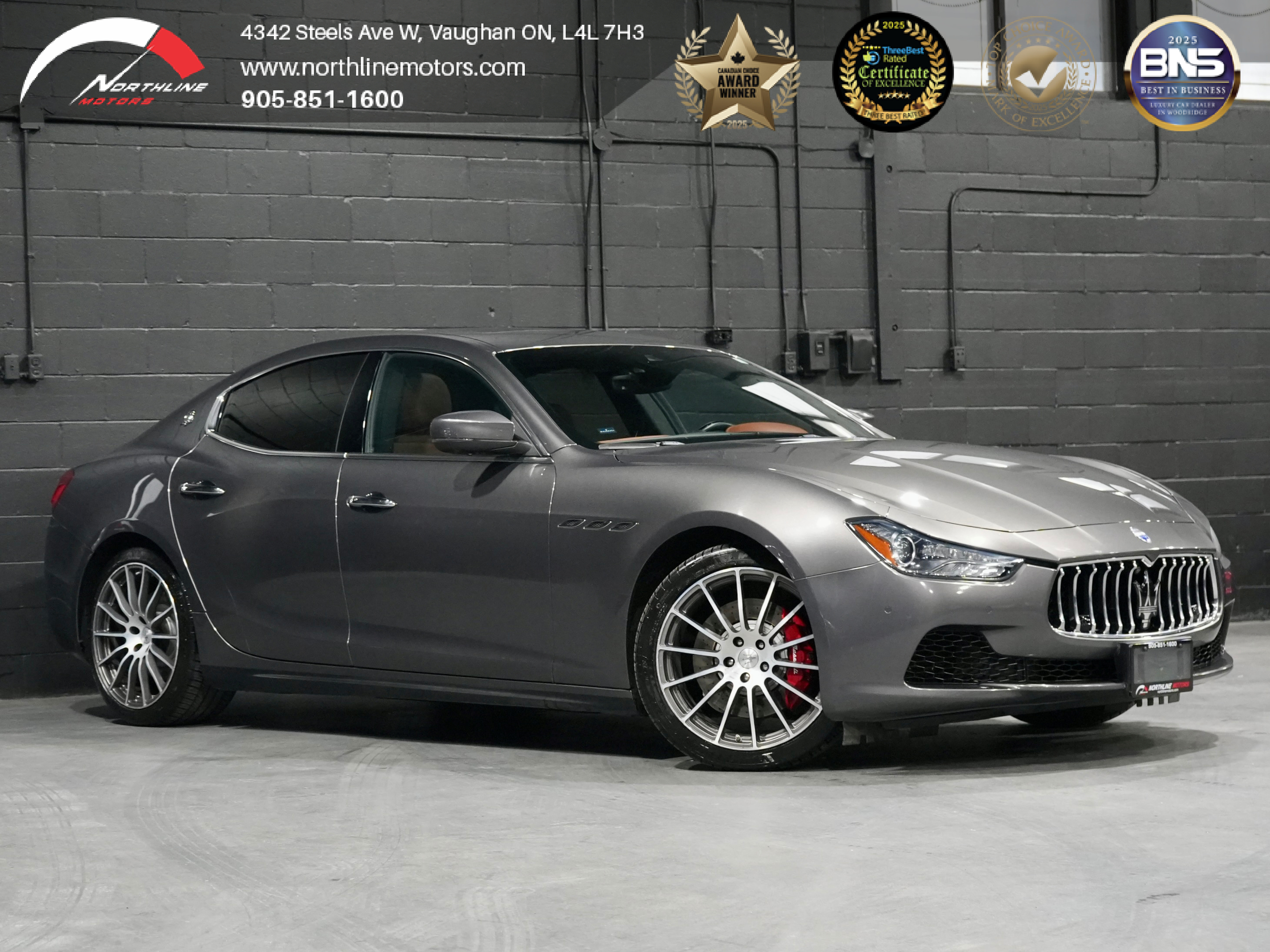 Gray 2017 Maserati Ghibli S Q4 3.0L AWD Sedan All-Wheel Drive 8-Speed Automatic