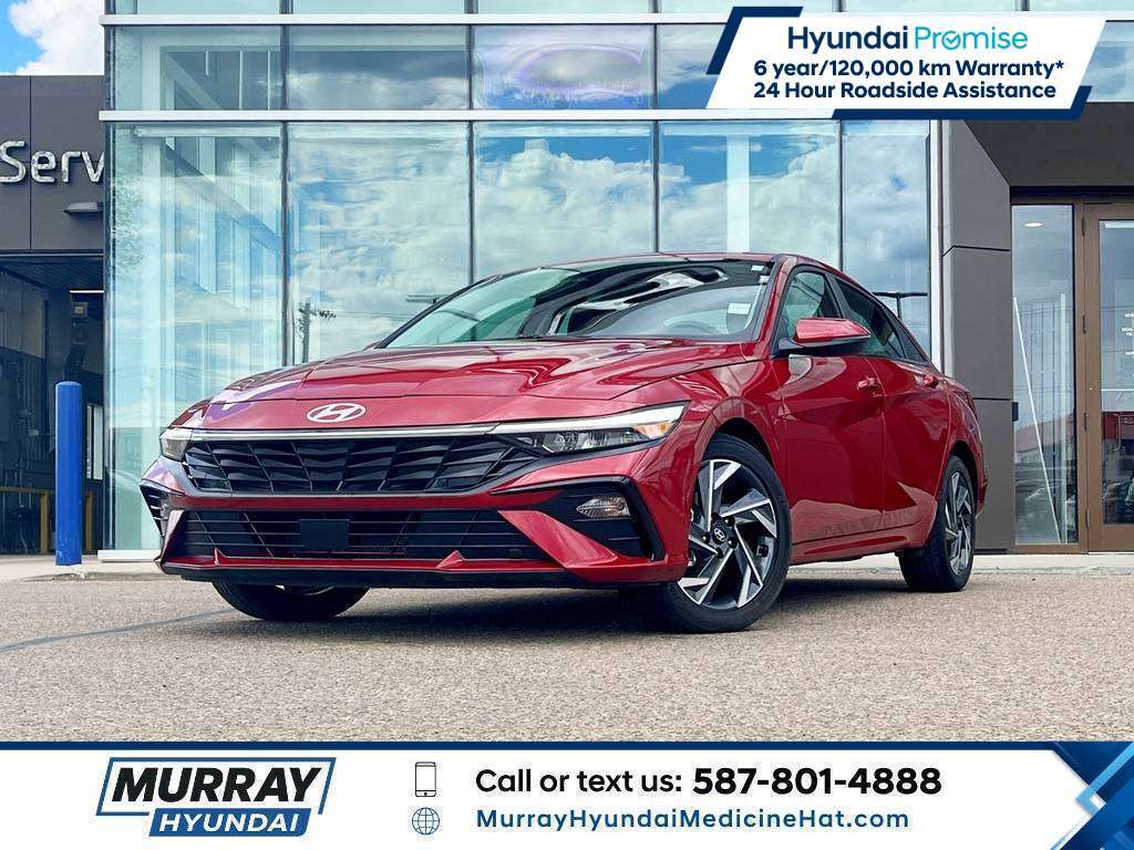 Ultimate Red 2025 Hyundai Elantra Luxury FWD Sedan Continuously Variable Transmission