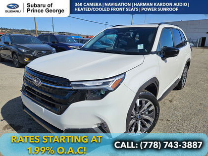 White 2026 Subaru Forester Premier Crossover AWD SUV / Crossover All-Wheel Drive Continuously Variable Transmission