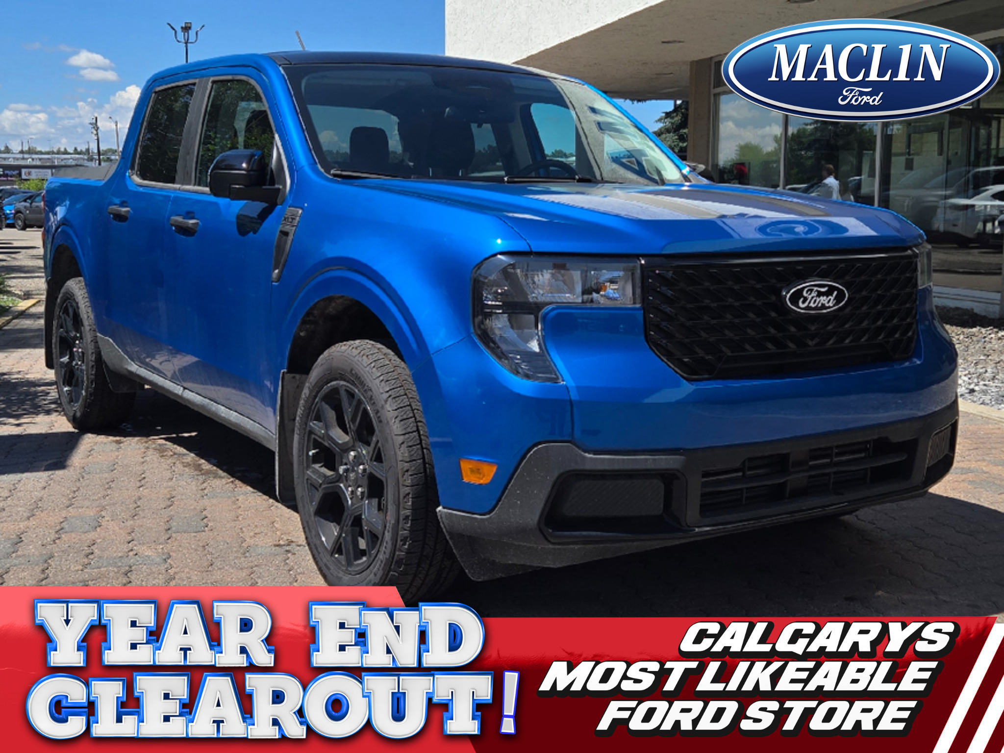 Blue 2025 Ford Maverick XLT SuperCrew AWD Pickup Truck All-Wheel Drive 8-Speed Automatic