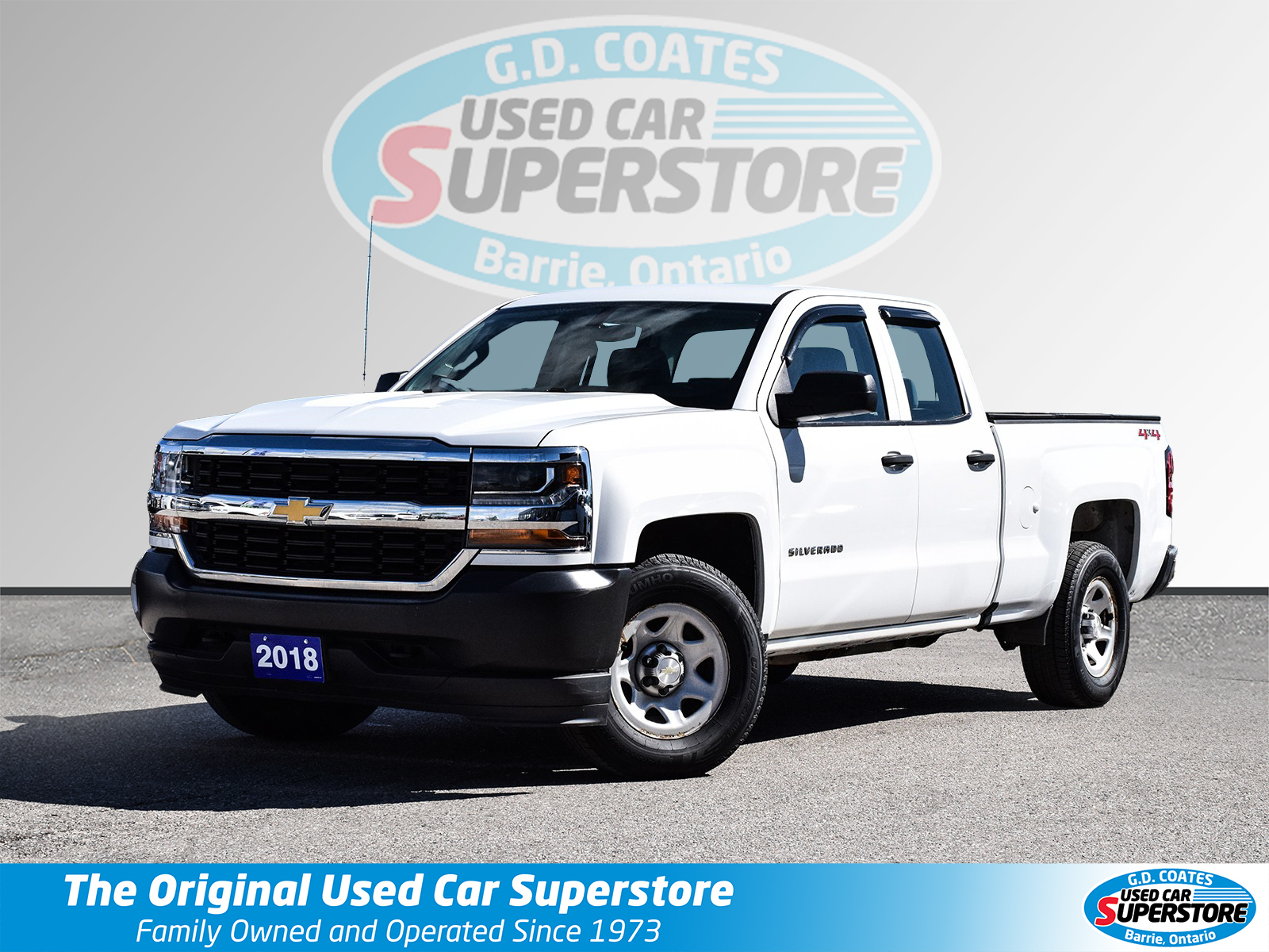 2018 Chevrolet Silverado 1500 WT Double Cab 4x4 ~Carplay ~Tonneau ~Camera