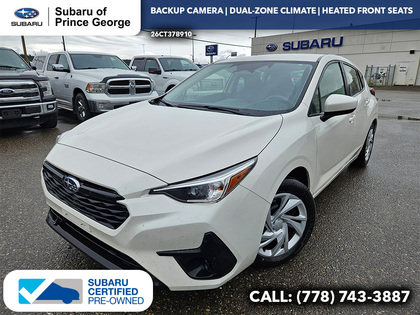 White 2025 Subaru Impreza Convenience AWD Wagon Continuously Variable Transmission
