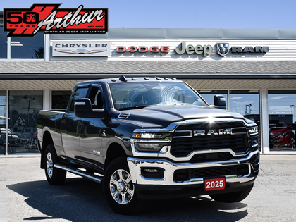 Gray 2025 RAM 2500 Big Horn Crew Cab 4WD Pickup Truck Four-Wheel Drive 8-Speed Automatic