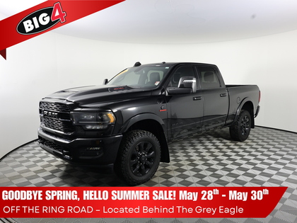 Black 2023 RAM 3500 Limited Crew Cab 4WD Pickup Truck Four-Wheel Drive 6-Speed Automatic