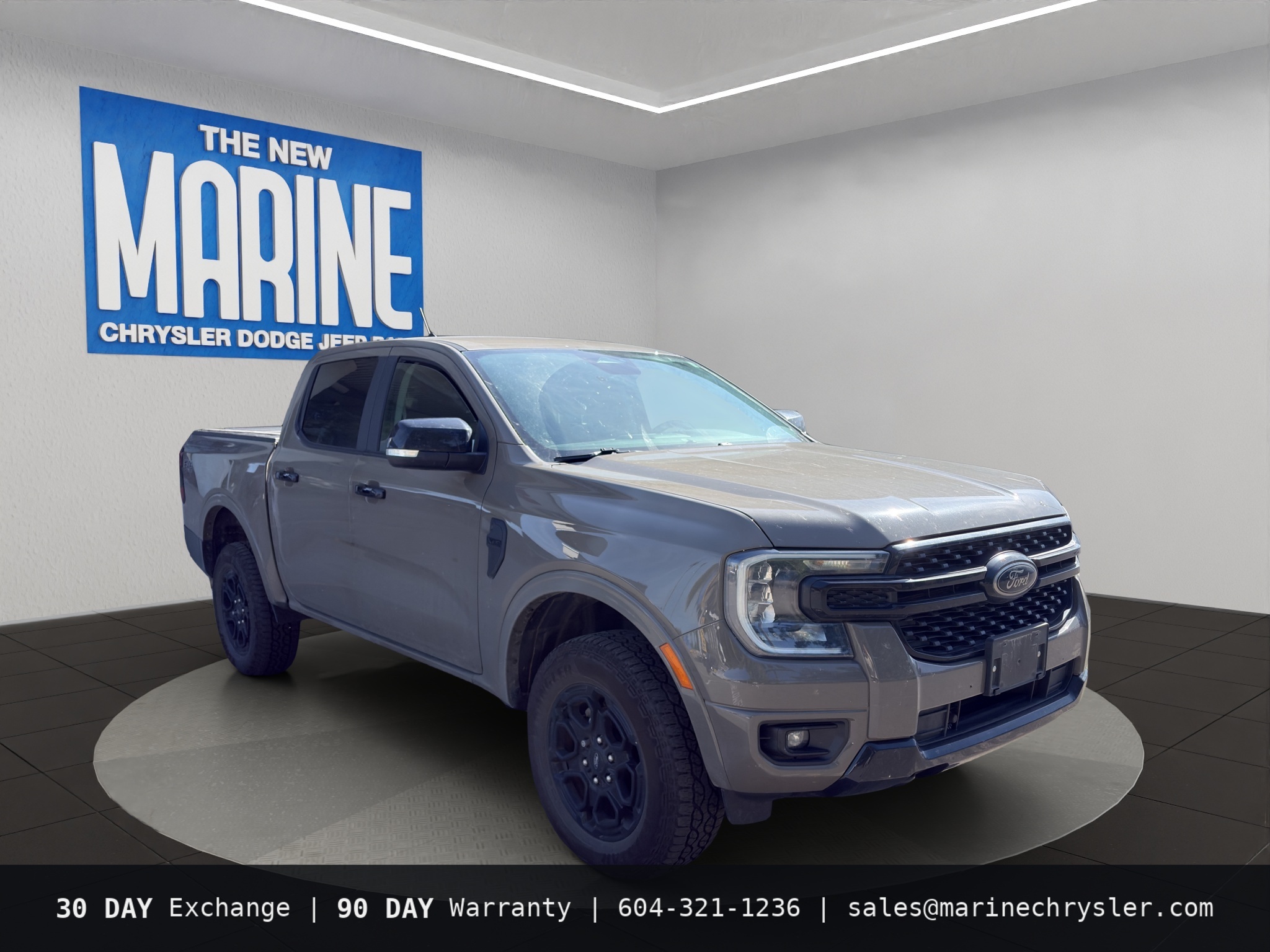 Gray 2025 Ford Ranger XLT SuperCrew 4WD Pickup Truck Four-Wheel Drive