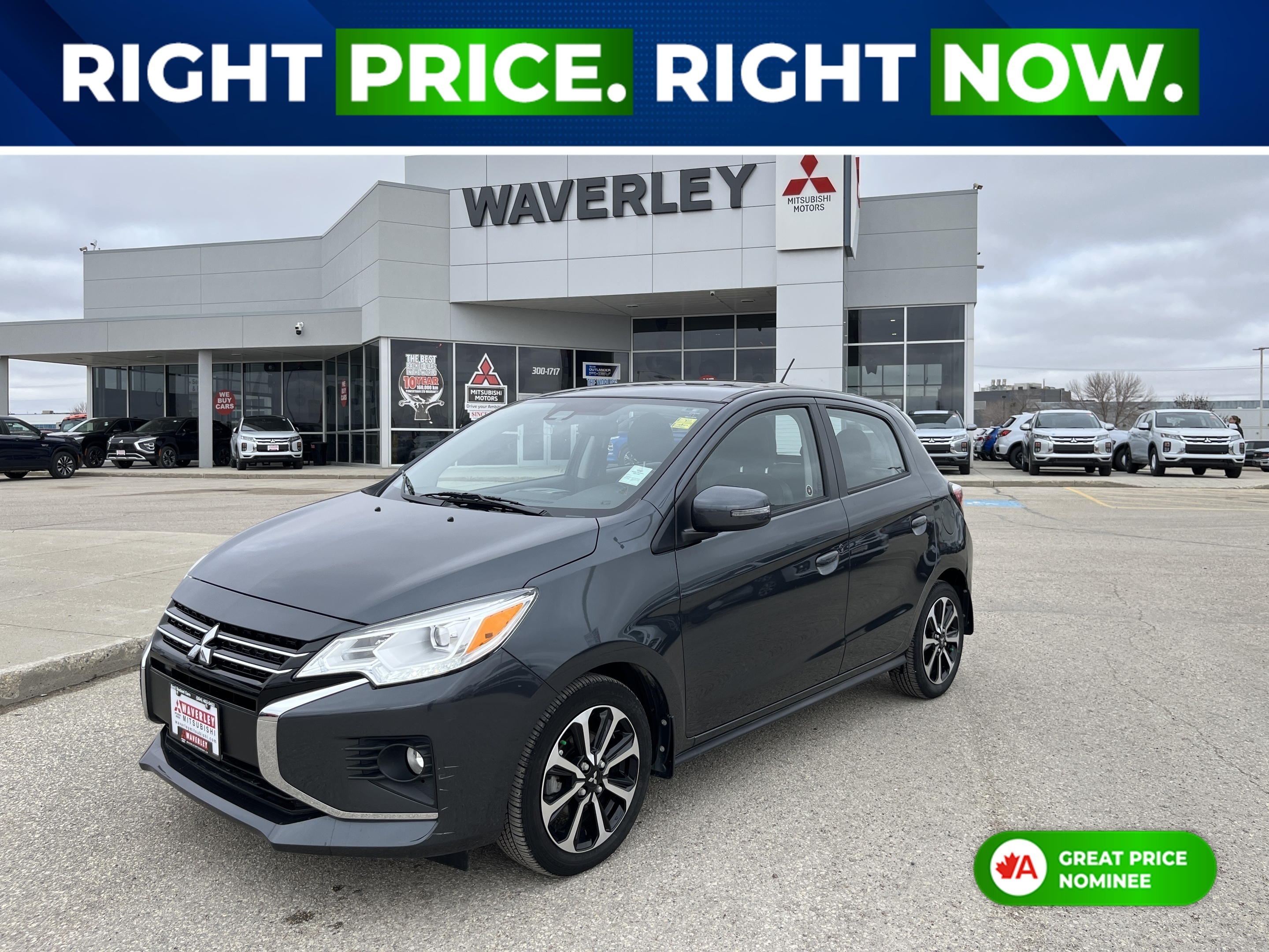 Gray 2024 Mitsubishi Mirage GT FWD Hatchback Continuously Variable Transmission