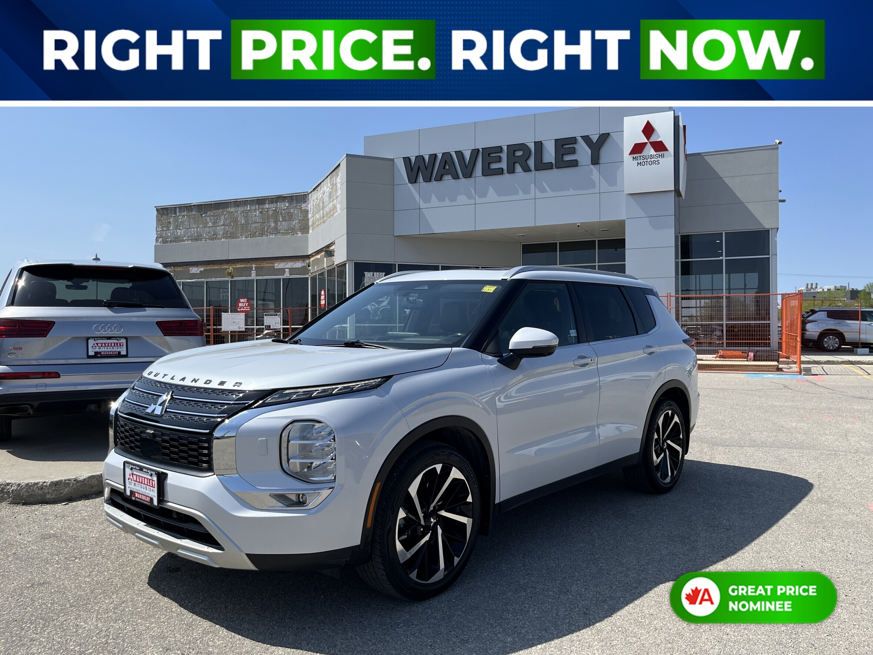 White 2022 Mitsubishi Outlander LE S-AWC SUV / Crossover Continuously Variable Transmission