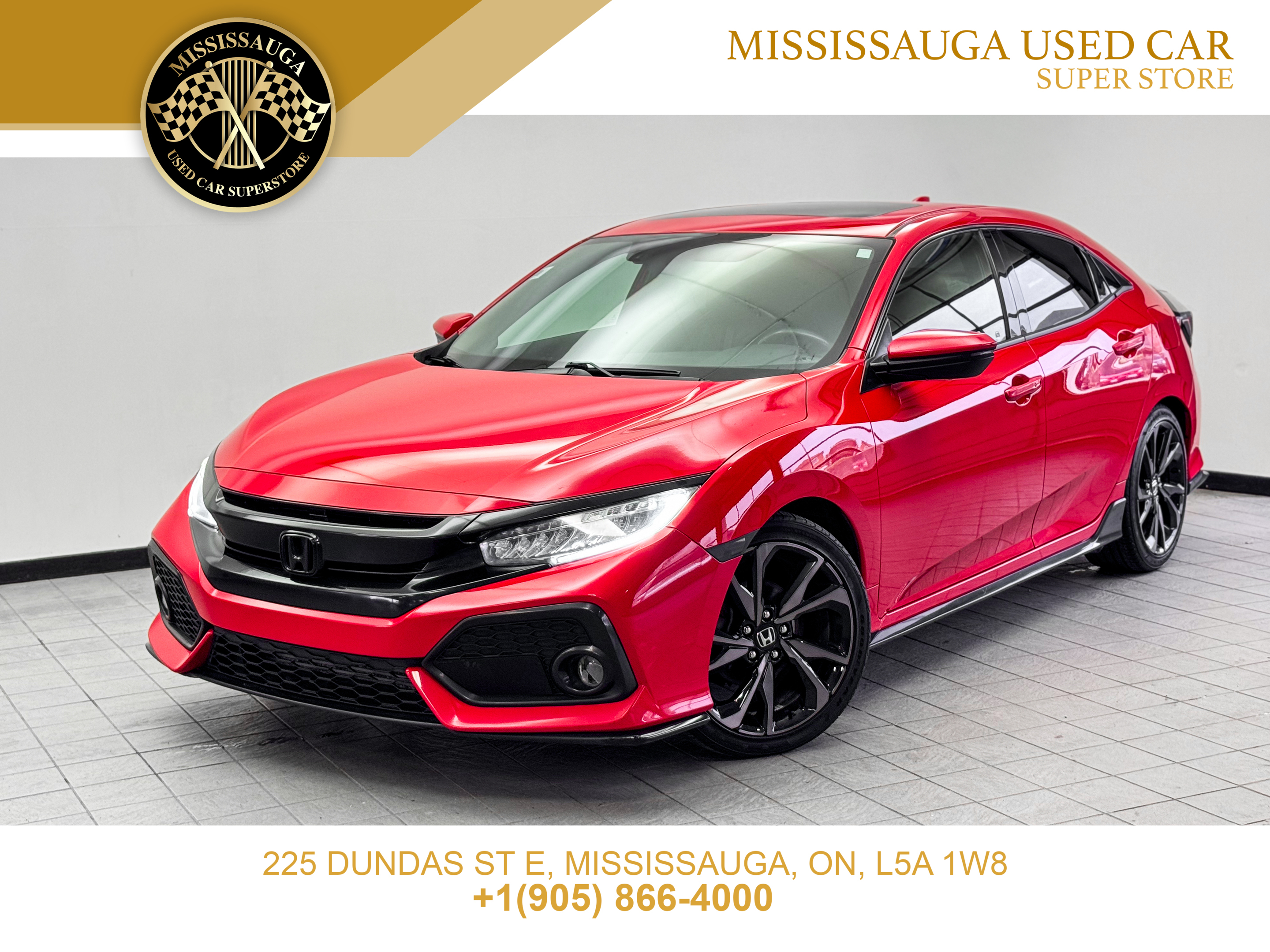 Red 2019 Honda Civic Hatchback Sport Touring FWD Hatchback Front-Wheel Drive Automatic