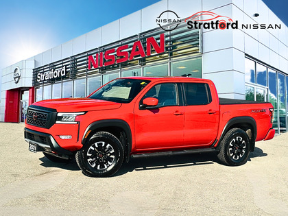 Red 2024 Nissan Frontier PRO-4X Crew Cab 4WD Pickup Truck Four-Wheel Drive Automatic