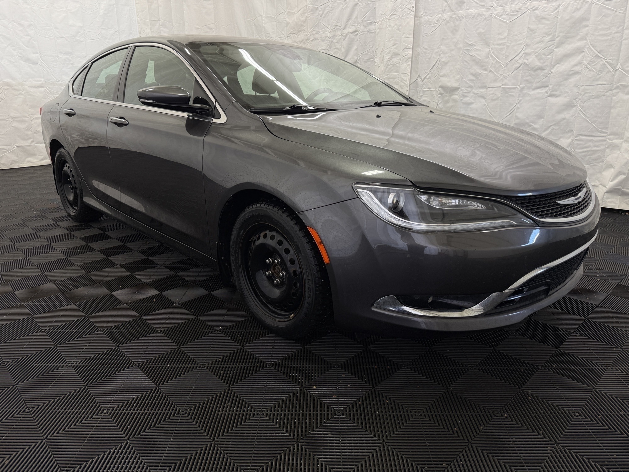Gray 2015 Chrysler 200 C Sedan FWD Sedan Front-Wheel Drive 9-Speed Automatic