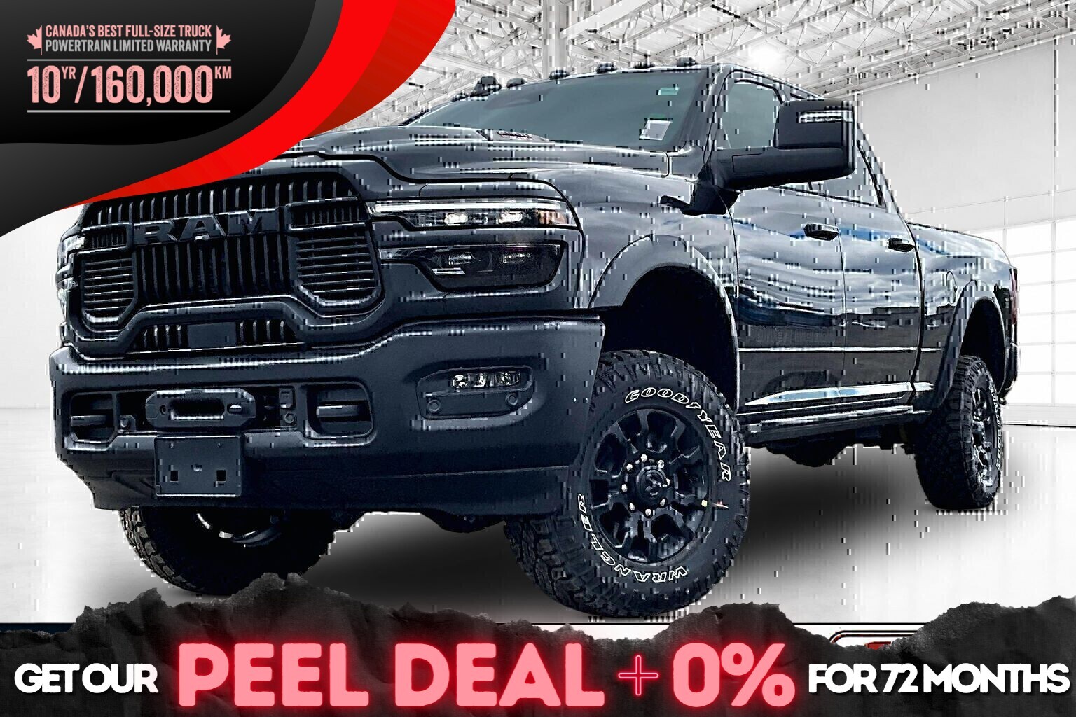 Black 2026 RAM 2500 Power Wagon Crew Cab 4WD Pickup Truck Four-Wheel Drive 8-Speed Automatic