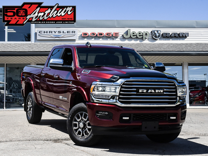 Red 2022 RAM 2500 Limited Longhorn Crew Cab 4WD Pickup Truck Four-Wheel Drive Automatic