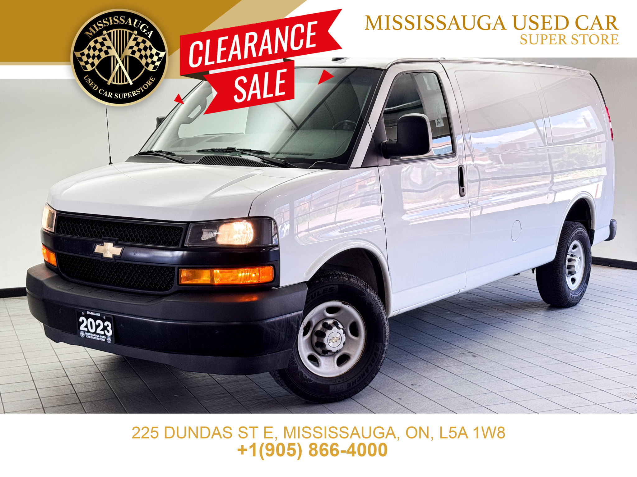 White 2023 Chevrolet Express Cargo 2500 RWD Van Rear-Wheel Drive Automatic