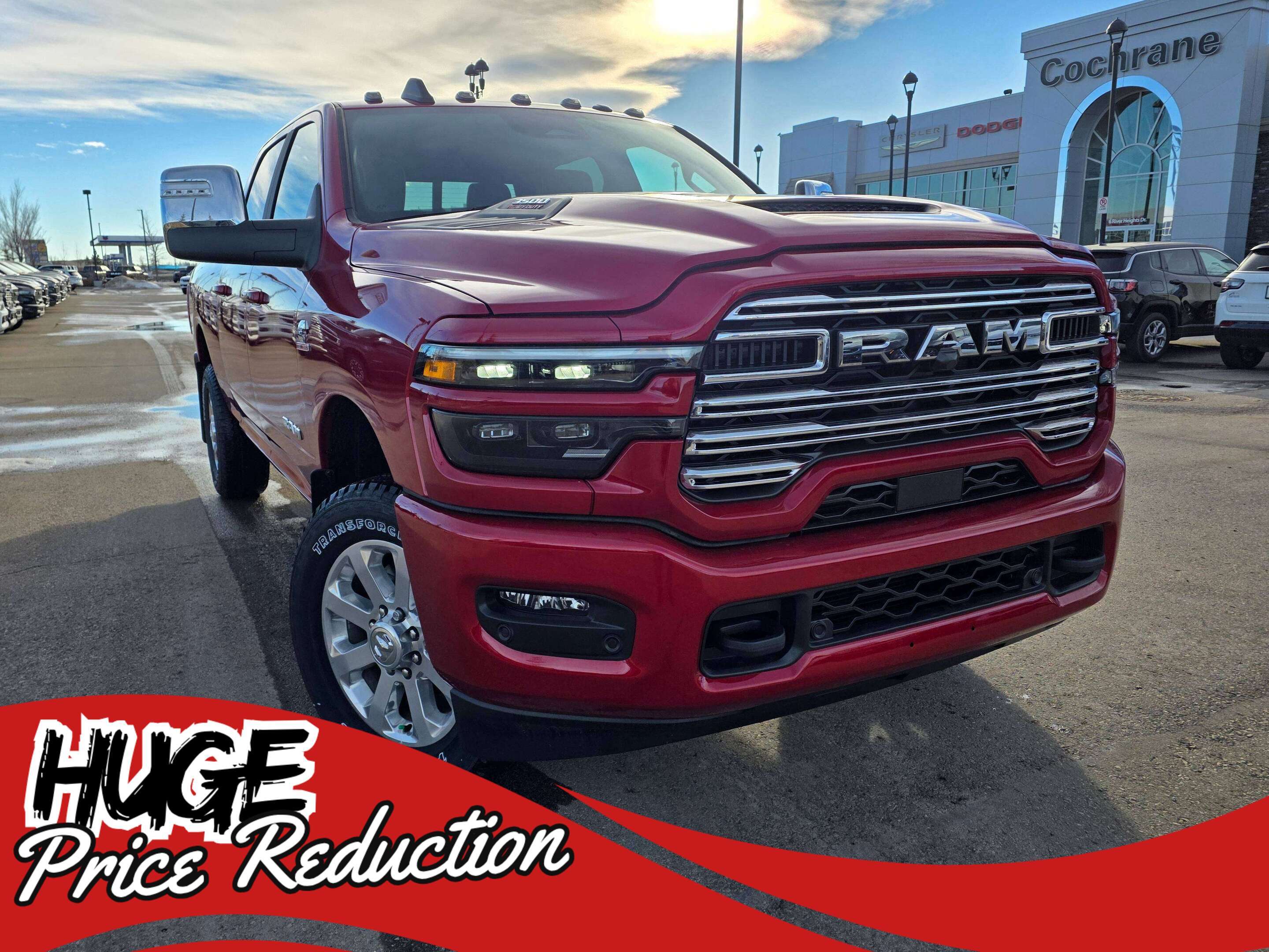 Red 2026 RAM 3500 Laramie Crew Cab 4WD Pickup Truck Four-Wheel Drive 8-Speed Automatic