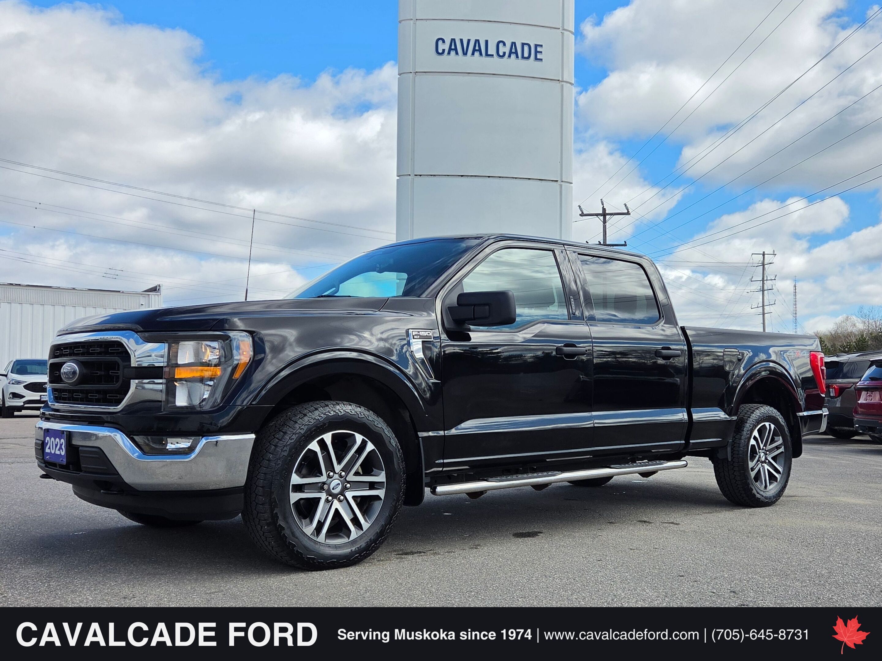 Black 2023 Ford F-150 XLT SuperCrew 4WD Pickup Truck Four-Wheel Drive Automatic
