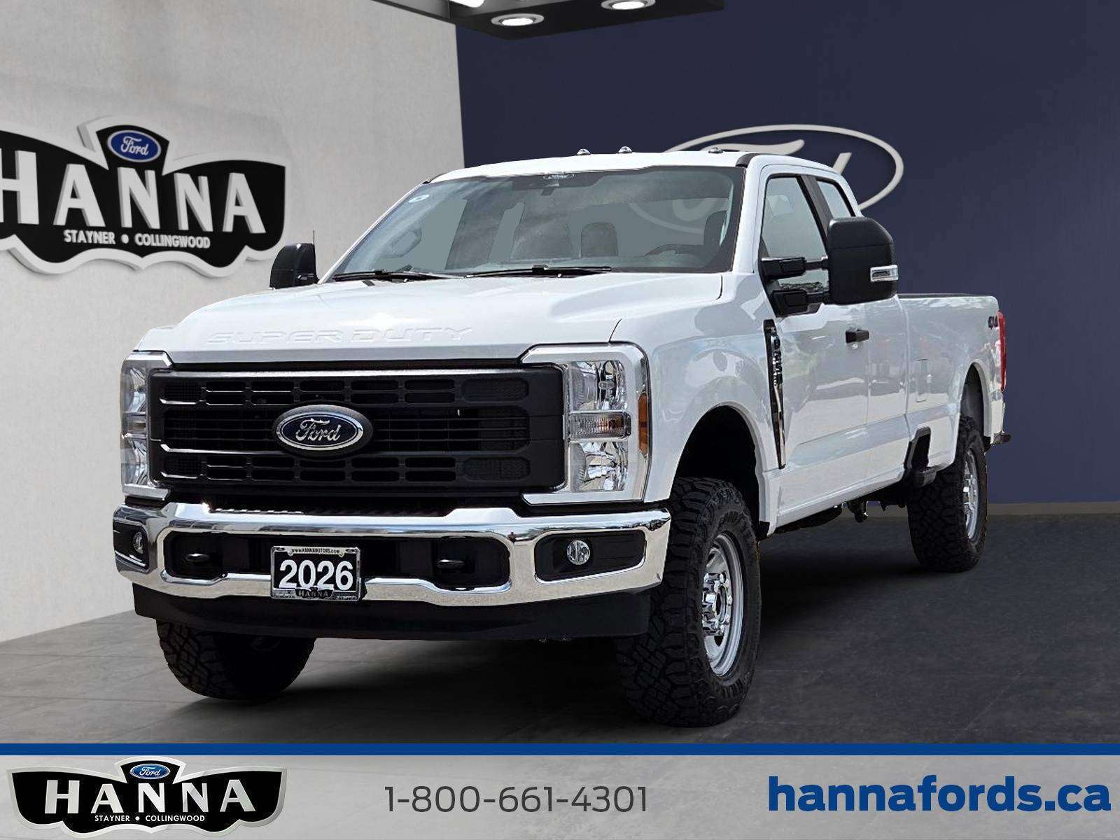 White 2026 Ford F-250 Super Duty XL SuperCab LB 4WD Pickup Truck Four-Wheel Drive Automatic