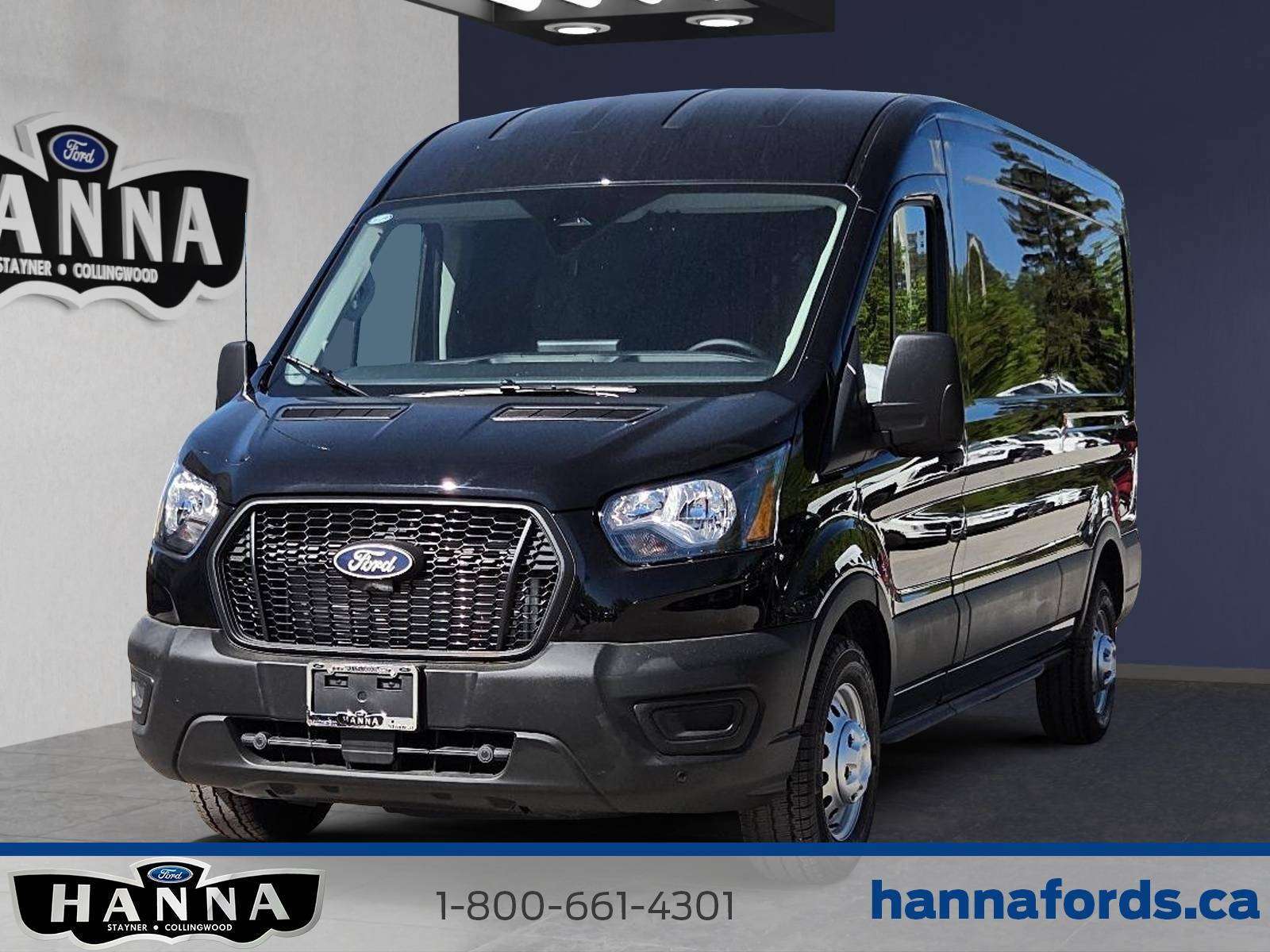Black 2026 Ford Transit Cargo 250 Medium Roof LB AWD Van All-Wheel Drive Automatic