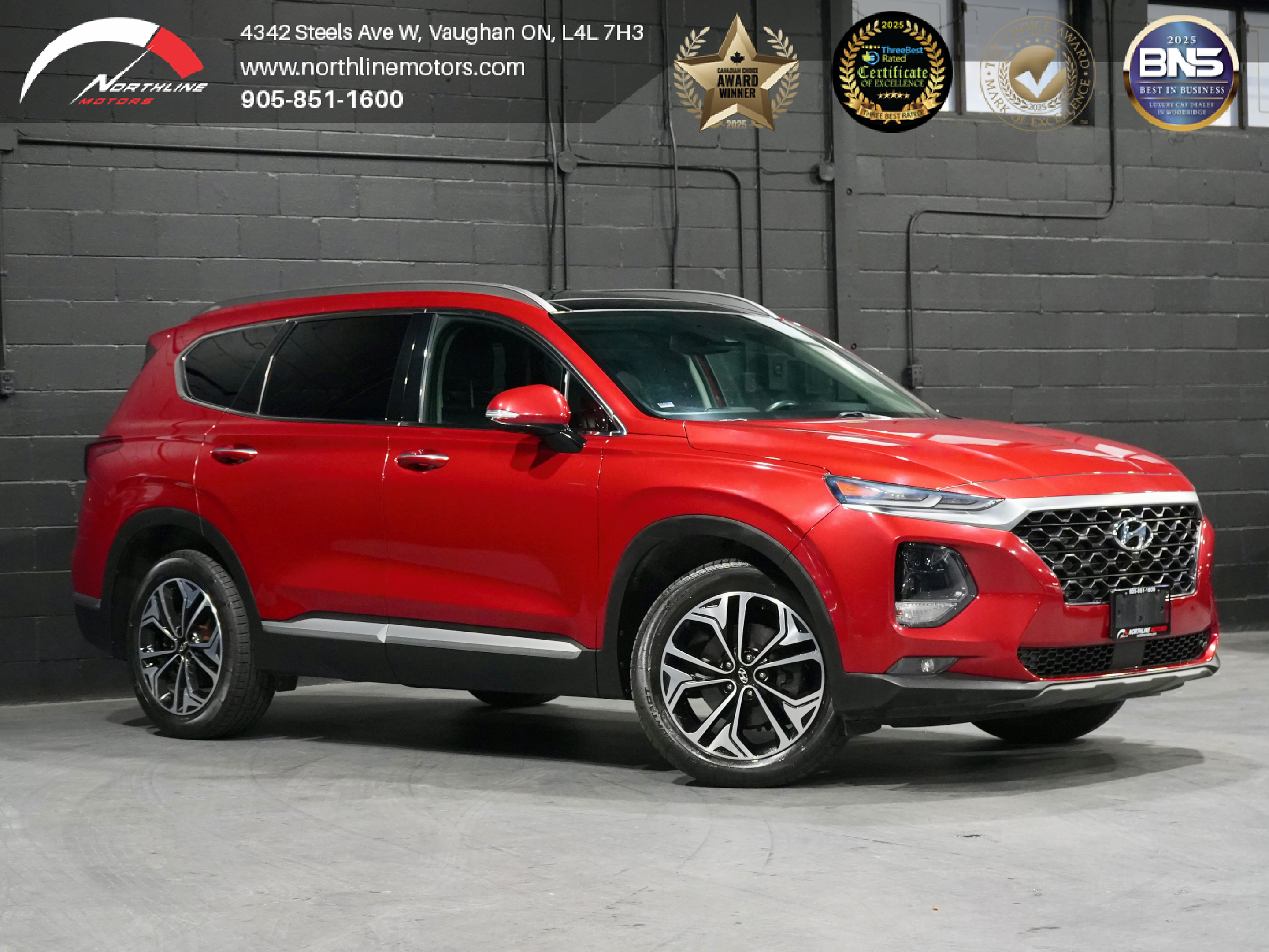Red 2019 Hyundai Santa Fe 2.0T Ultimate AWD SUV / Crossover All-Wheel Drive 8-Speed Automatic