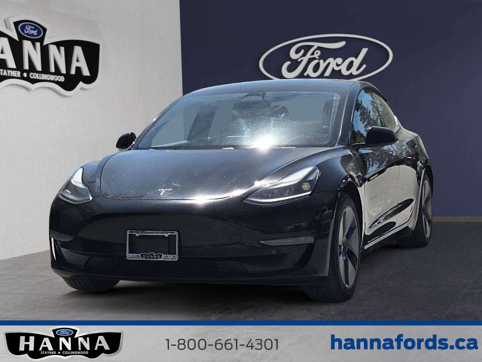 Black 2021 Tesla Model 3 Standard Range Plus RWD Sedan Rear-Wheel Drive 1-Speed Automatic