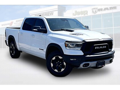 White 2020 RAM 1500 Rebel Crew Cab 4WD Pickup Truck Four-Wheel Drive 8-Speed Automatic