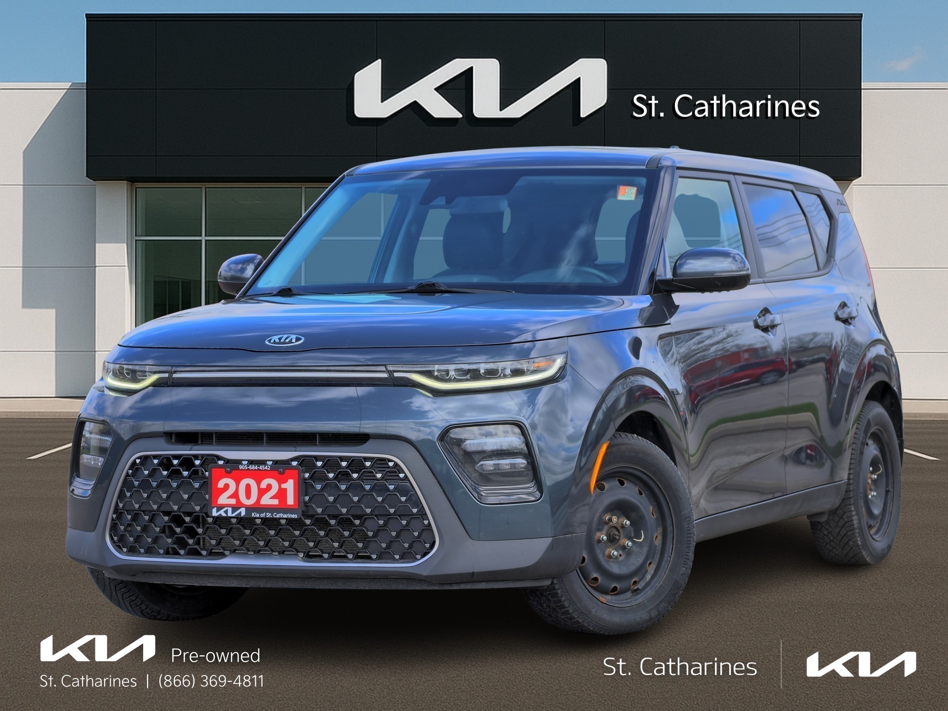 Gray 2021 Kia Soul EX+ FWD SUV / Crossover Continuously Variable Transmission