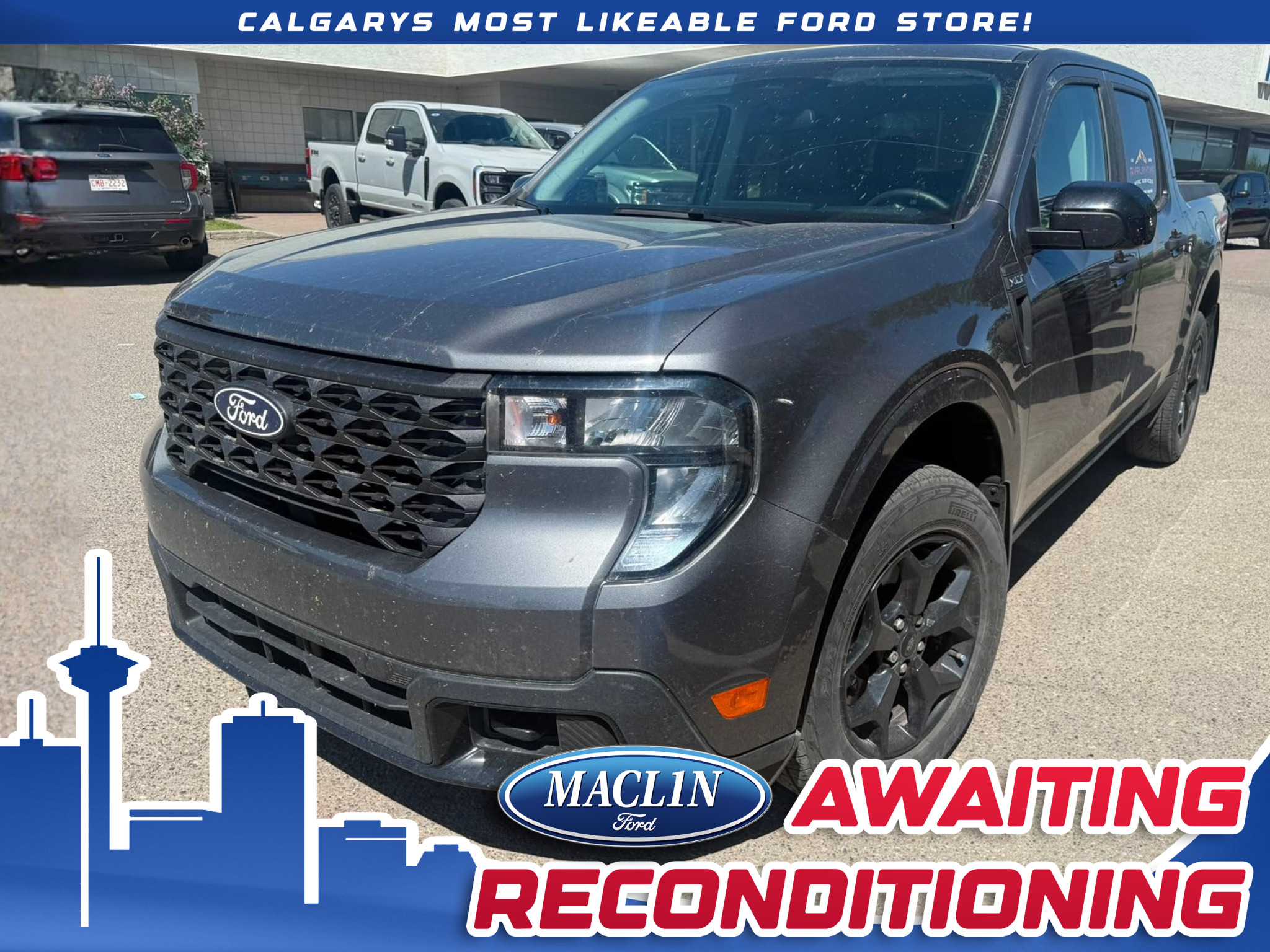 Gray 2025 Ford Maverick XLT SuperCrew AWD Pickup Truck All-Wheel Drive 8-Speed Automatic