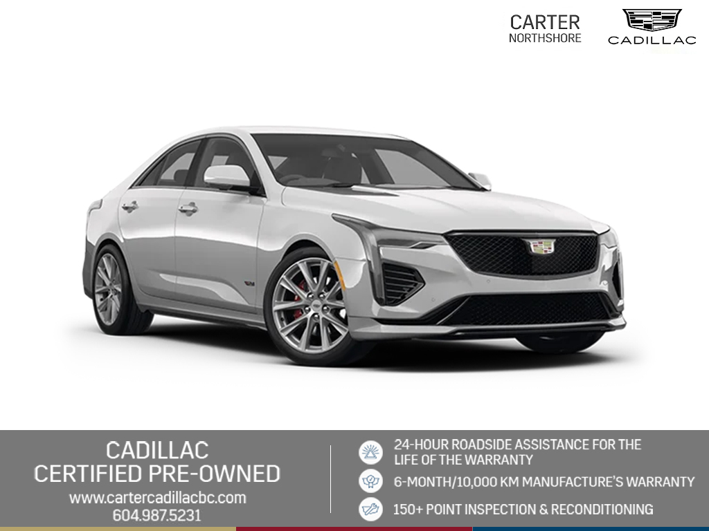 White 2021 Cadillac CT4 Premium Luxury AWD Sedan All-Wheel Drive