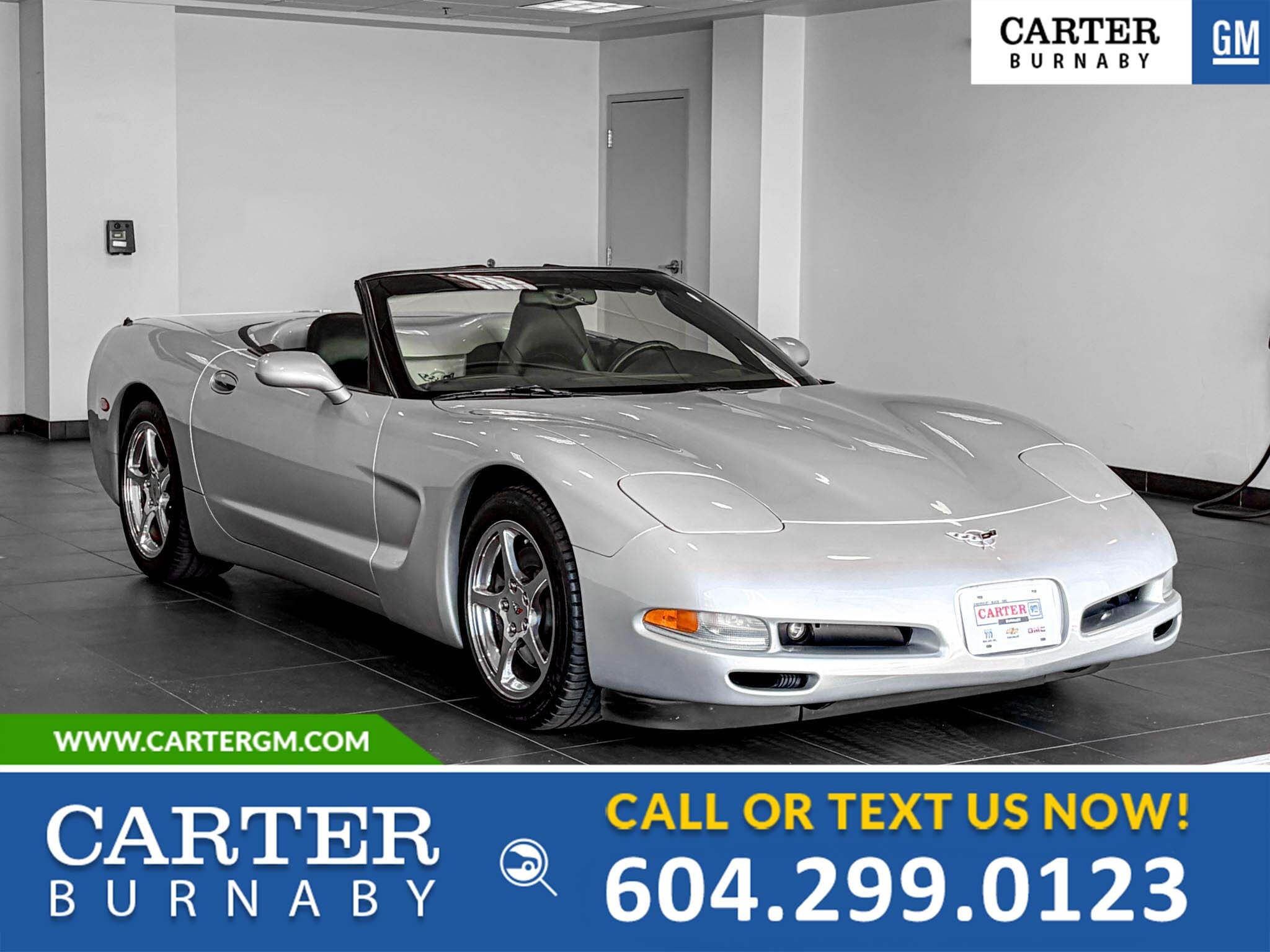 Silver 2003 Chevrolet Corvette Convertible RWD Convertible Rear-Wheel Drive 4-Speed Automatic