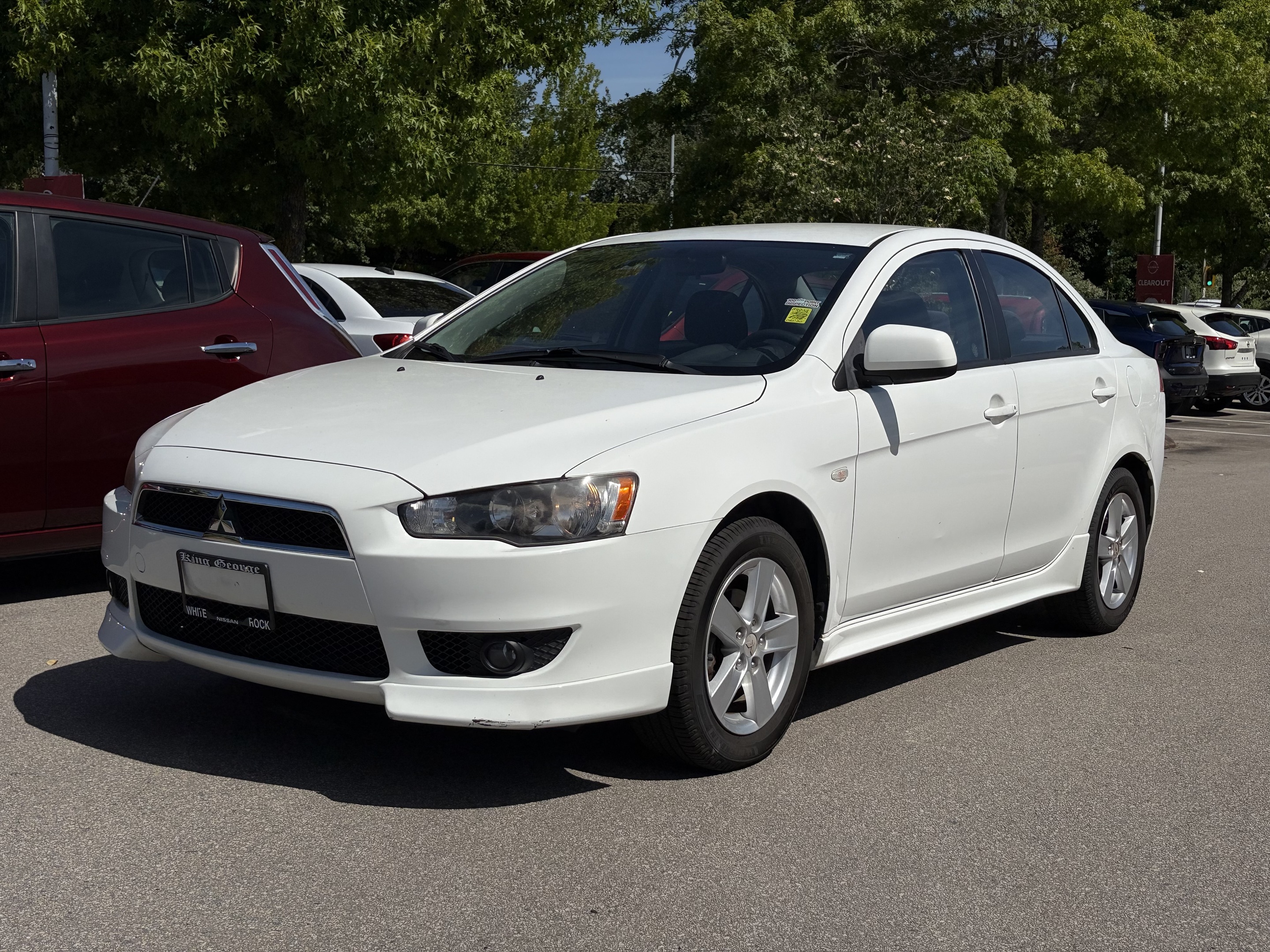 White 2009 Mitsubishi Lancer SE Sedan Continuously Variable Transmission