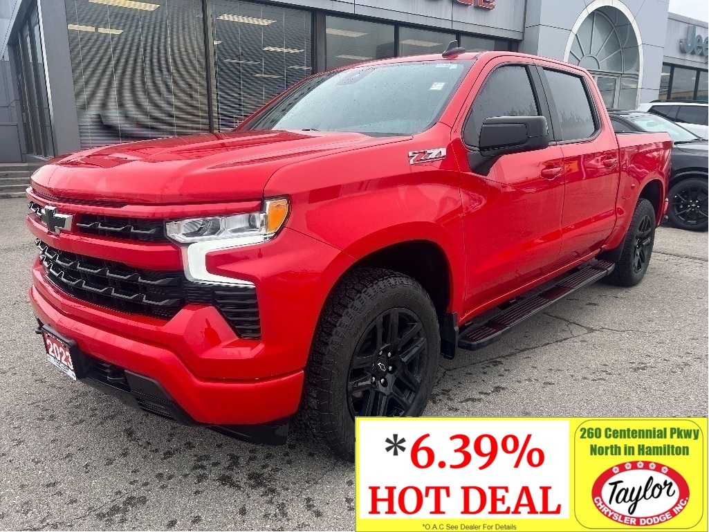 Red 2023 Chevrolet Silverado 1500 RST Crew Cab 4WD Pickup Truck Four-Wheel Drive Automatic