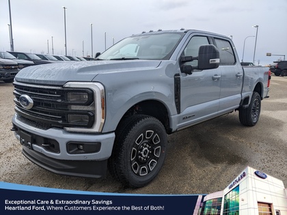 Gray 2026 Ford F-350 Super Duty Platinum Crew Cab 4WD Pickup Truck Four-Wheel Drive Automatic