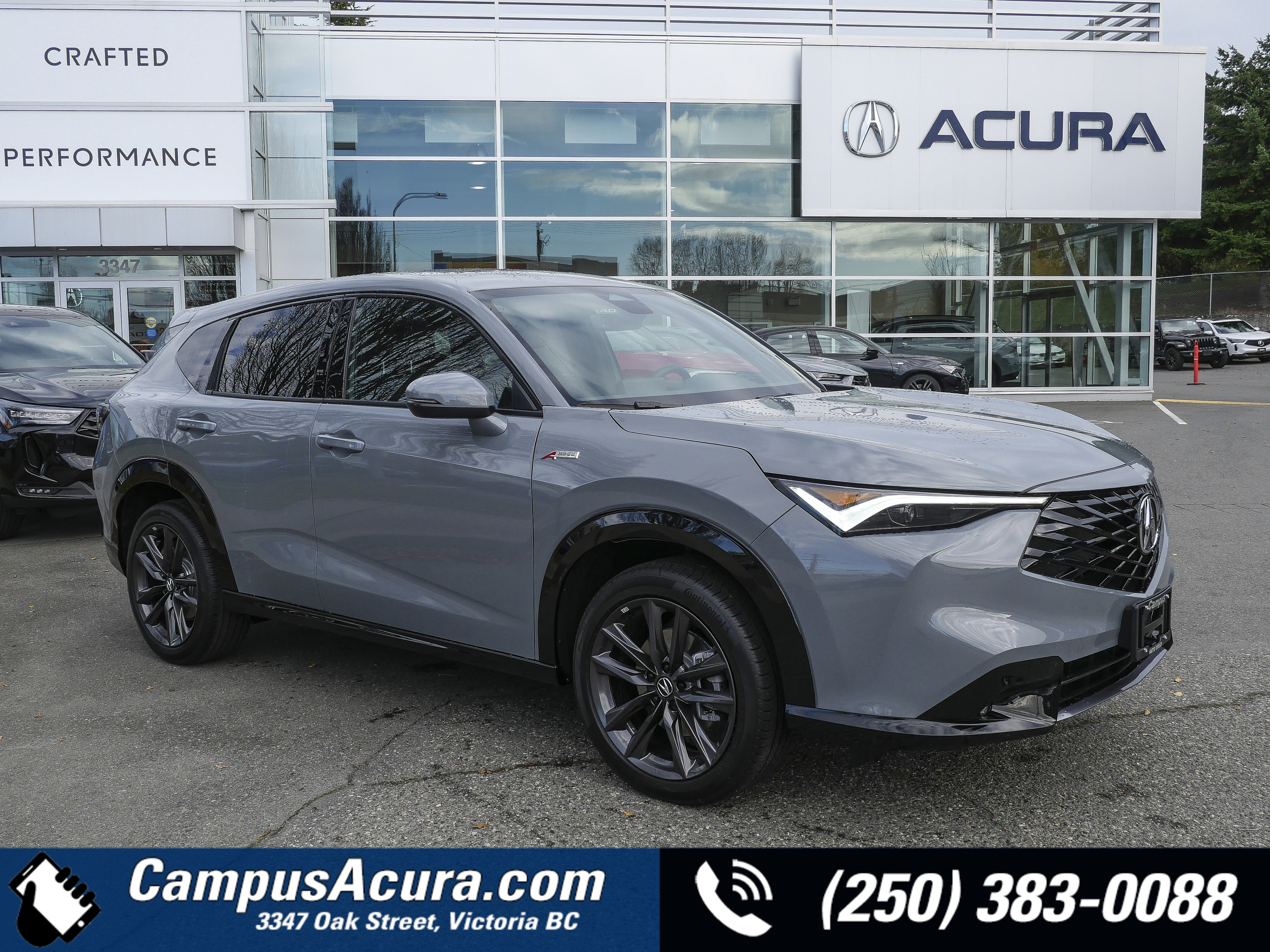 Gray 2025 Acura ADX SH-AWD with A-SPEC Package SUV / Crossover All-Wheel Drive Continuously Variable Transmission