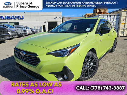 Yellow 2026 Subaru Impreza RS AWD Wagon All-Wheel Drive Continuously Variable Transmission