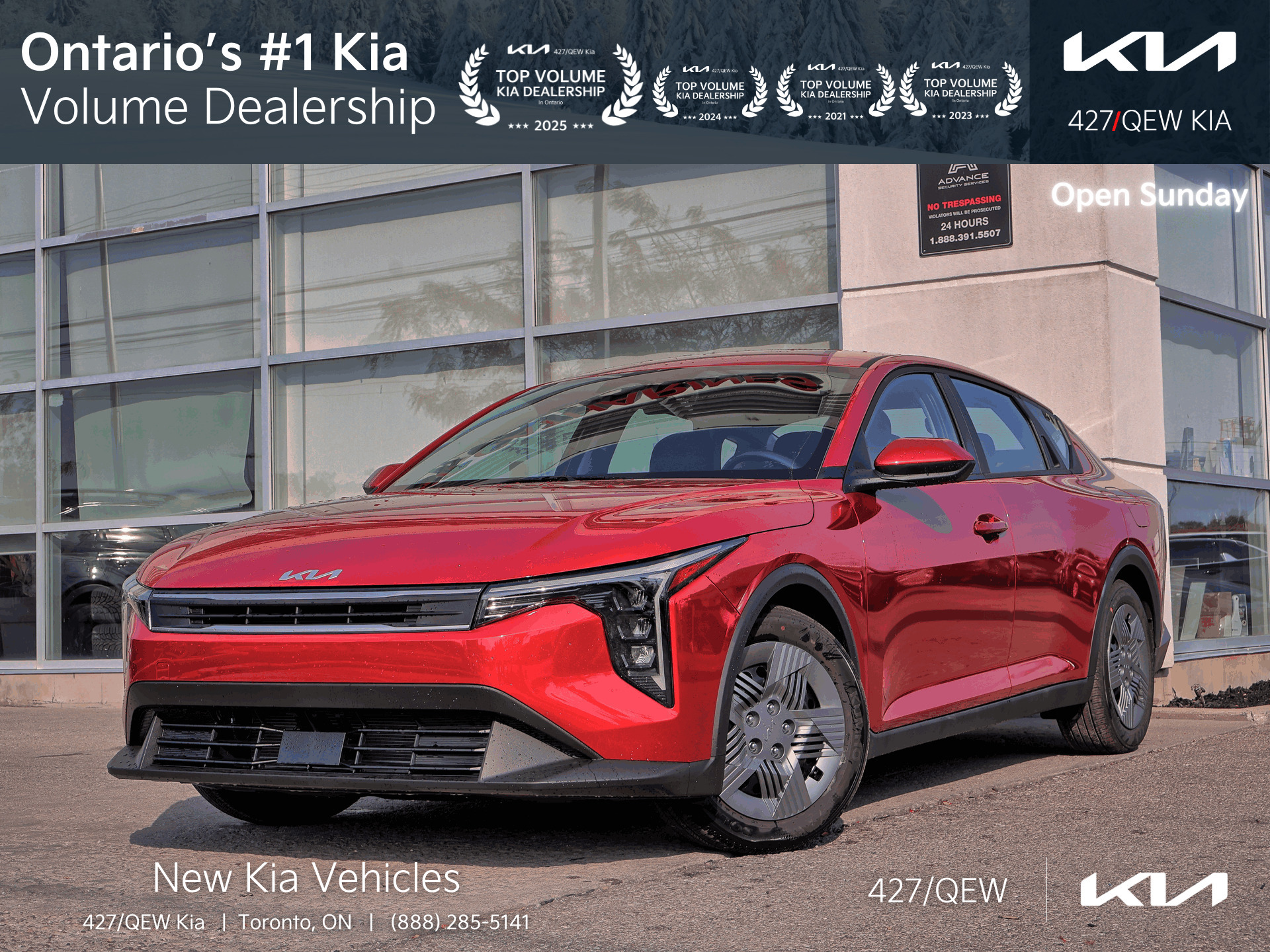 Red 2025 Kia K4 LX FWD Sedan Front-Wheel Drive Continuously Variable Transmission