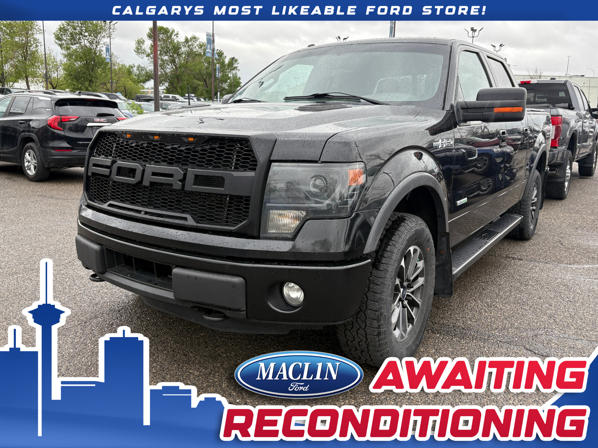 Black 2014 Ford F-150 FX4 SuperCrew 4WD Pickup Truck Four-Wheel Drive 6-Speed Automatic
