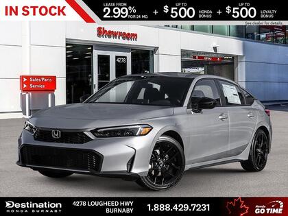 SOLAR REFLECTION SILVER METALLIC 2026 Honda Civic Hatchback Sport FWD Hatchback Front-Wheel Drive Automatic