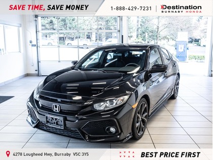 CRYSTAL BLACK PEARL 2017 Honda Civic Hatchback Sport Hatchback Front-Wheel Drive Automatic