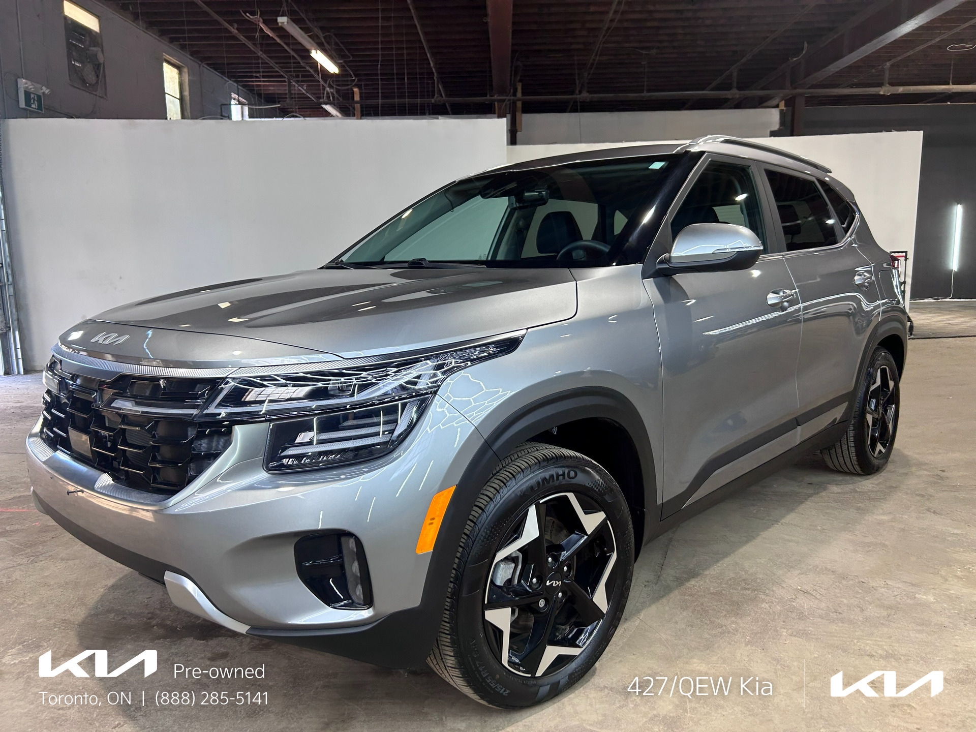 Gray 2025 Kia Seltos EX Premium AWD SUV / Crossover Continuously Variable Transmission