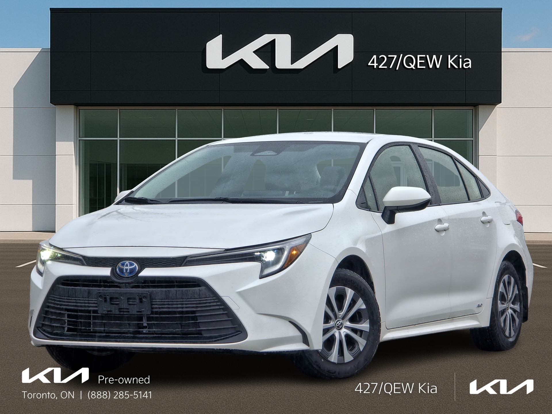 White 2025 Toyota Corolla Hybrid LE AWD Sedan All-Wheel Drive Continuously Variable Transmission