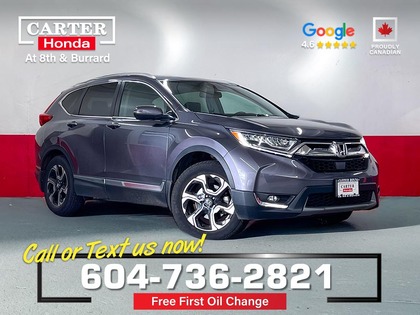 Gray 2018 Honda CR-V Touring AWD SUV / Crossover All-Wheel Drive Continuously Variable Transmission